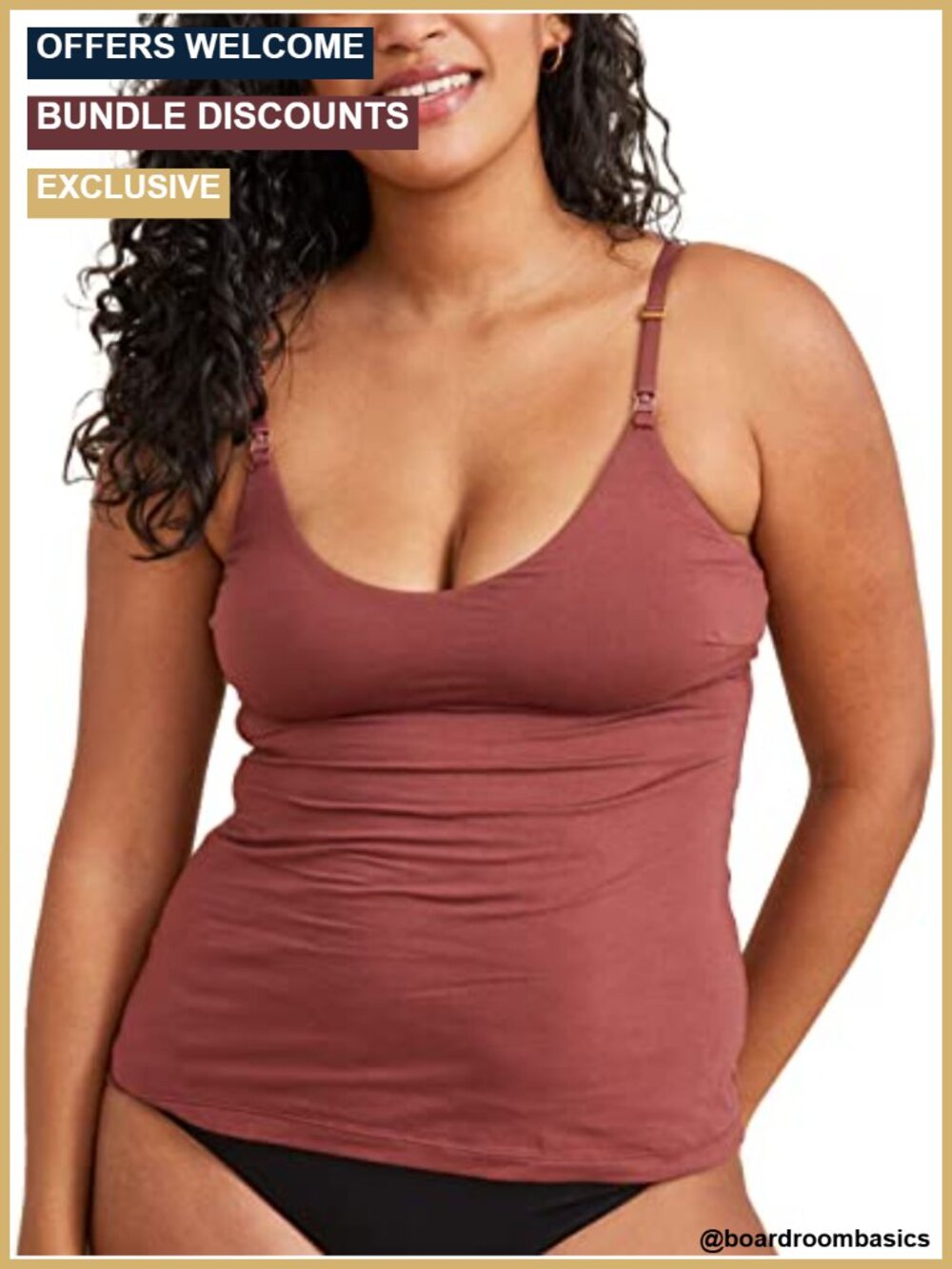 Nursing Tank Top Breastfeeding Cami Built in Bra Adjustable Strap